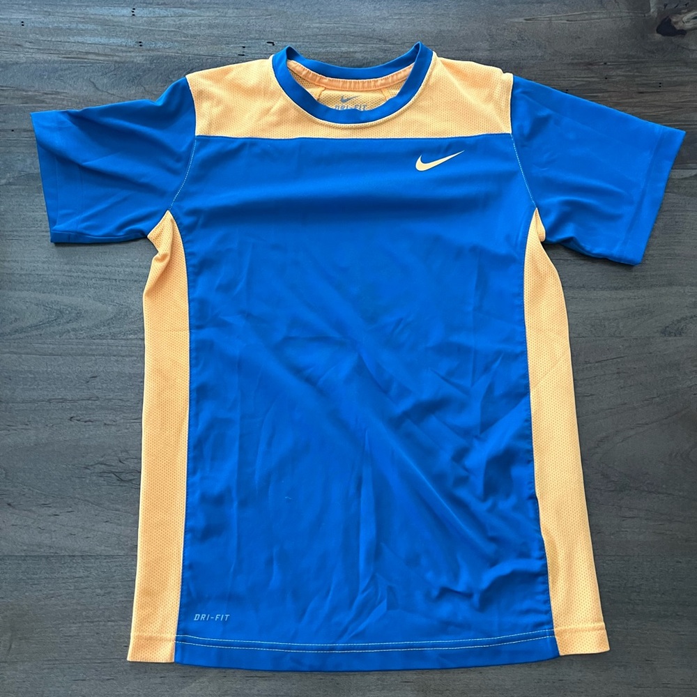 Nike Dri-FIT Blue and Orange Top Boys Large